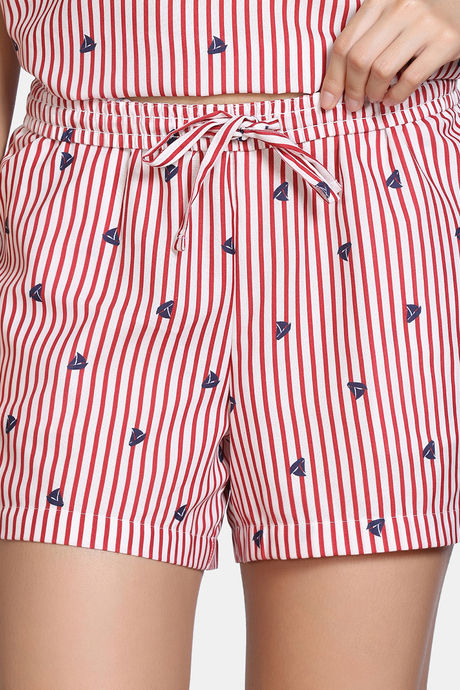 Zivame 2 Mile Fashion Woven Short Set - Antique White — image 8